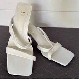 Zara Women's Elegant White Heels, Women’s 41